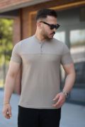 Erkek Hakim Yakalı Kısa Kollu Pamuklu T-shirt resmi
